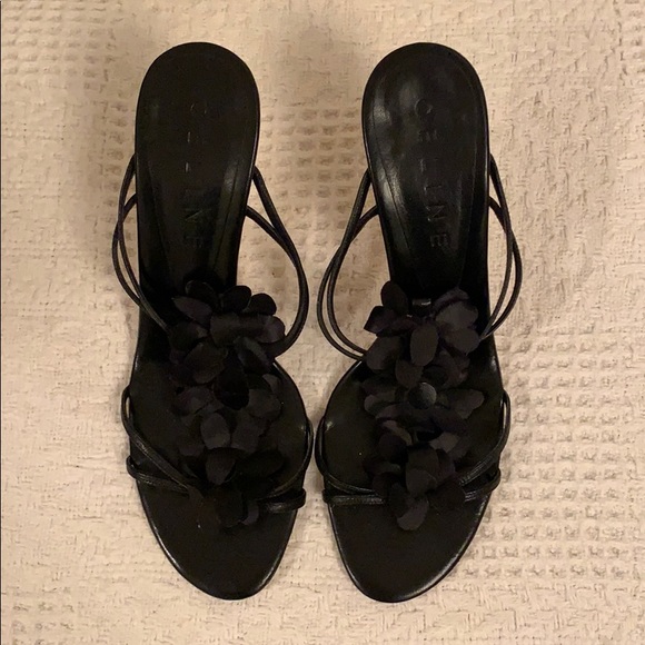 Celine Strappy Sandal with Gold Heel - Picture 3 of 5